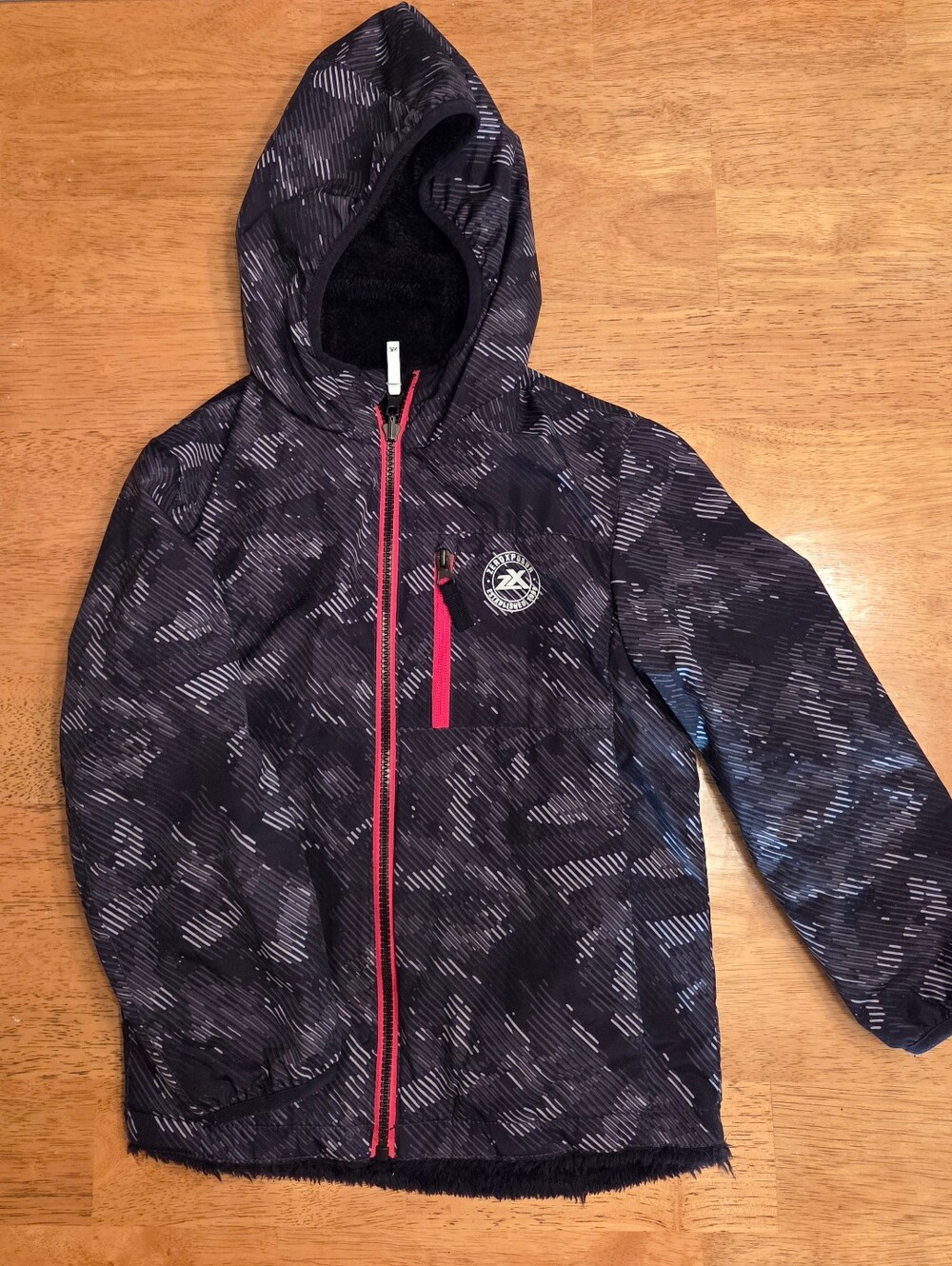 ZeroXposur Black Patterned Hooded Jacket